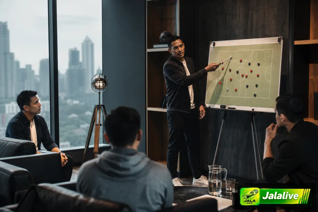Ilustrasi editorial analisis Manchester United dalam persaingan titel Liga Inggris
